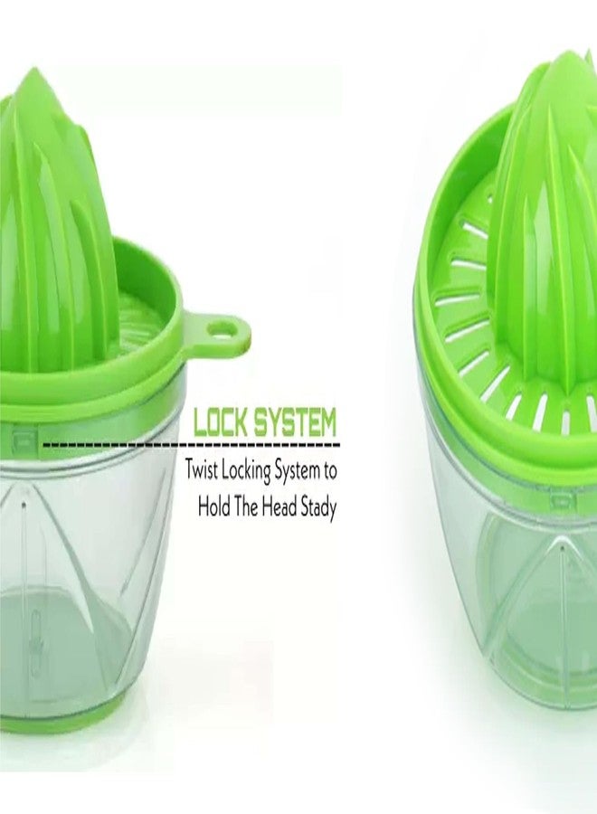 Ervio Manual Citrus Juicer with Container - Hand Press Juicer for Orange, Lemon & Lime | Portable Plastic Juice Squeezer | BPA-Free & Easy to Clean | Travel-Friendly & Compact Kitchen Tool - Image 4